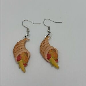 Fall Harvest Cornucopia Earrings